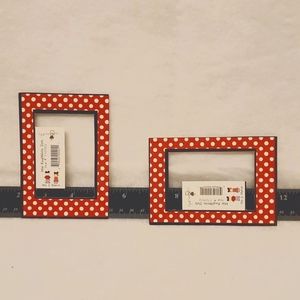 Set of 2 polka dot scrapbook frames